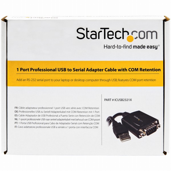 プロ仕様USB-RS232Cシリアル変換ケーブル1xUSBAオス-1xDB-9(D-Sub9ピン)オスシリアルコンバータ/変換アダプタCOMポート番号保持機能