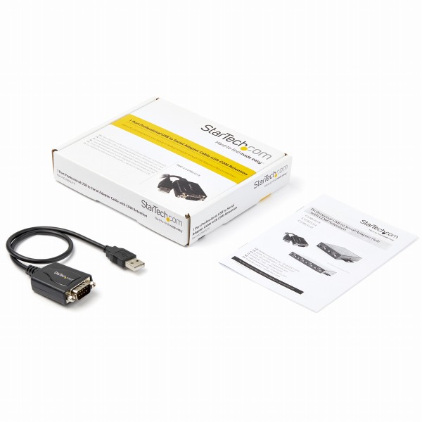 プロ仕様USB-RS232Cシリアル変換ケーブル1xUSBAオス-1xDB-9(D-Sub9ピン)オスシリアルコンバータ/変換アダプタCOMポート番号保持機能