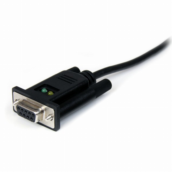 1ポートUSB-ヌルモデムRS232Cシリアル変換ケーブル(クロスケーブル)1xUSBAオスー1xDB-9(D-Sub9ピン)メスFTDIチップセット使用