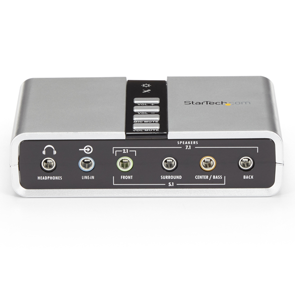 7.1ch対応USB接続外付けサウンドカードUSB-DACヘッドホンアンプ/USB-光デジタルオーディオ変換アダプタ