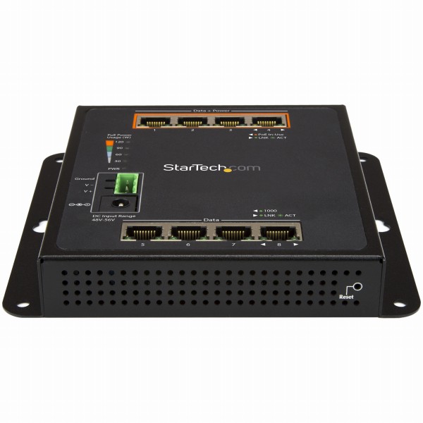 8ポート(4ポートPoE+給電対応)ギガビットイーサネット対応マネージスイッチウォールマウント対応GbE対応スイッチングハブ