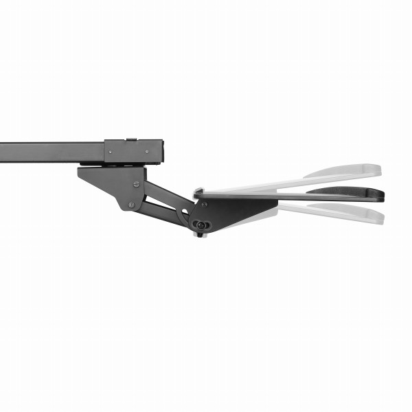 スライド式キーボードトレイエルゴノミクス対応アジャスト可能(上下170mm/チルト+-15°/スイベル+-20°)トレイ引き出し量320mm