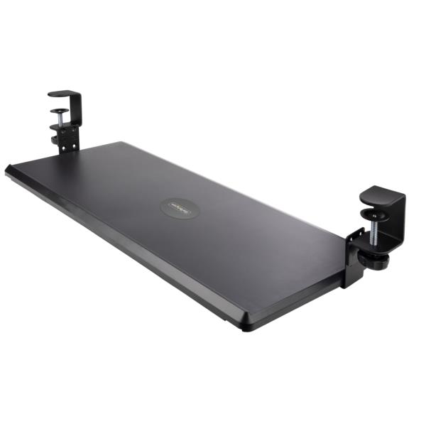キーボードトレイ/クランプ＆スライド式/耐荷重12kg/3段階調整/フルキーボード＆マウス収納用トレイ
