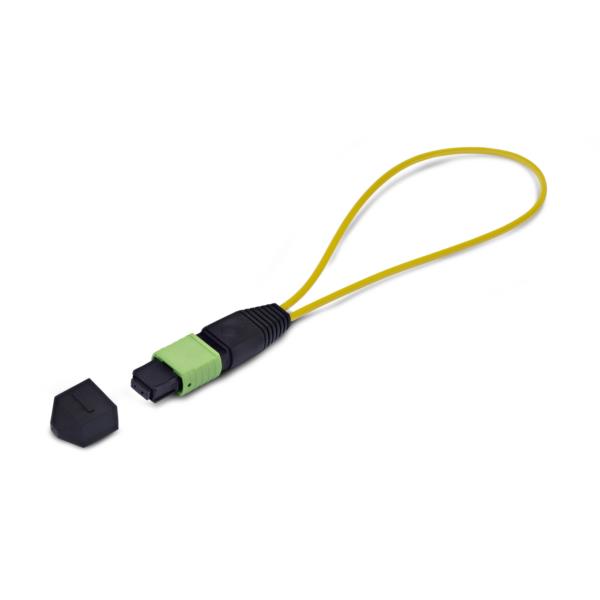 光ファイバーループバックプラグ/MPOシングルモード/9/125/MPO-12 メス/APC/光通信テスト用アダプター