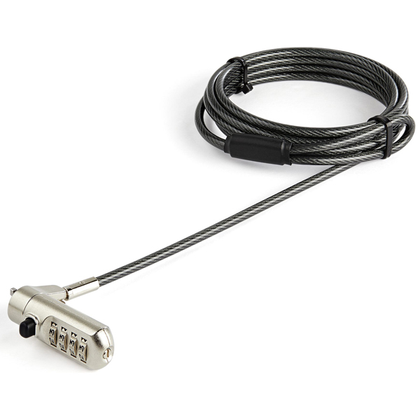 パソコン盗難防止セキュリティワイヤー2mNanoSaverスロット対応4桁ダイヤル式ロック