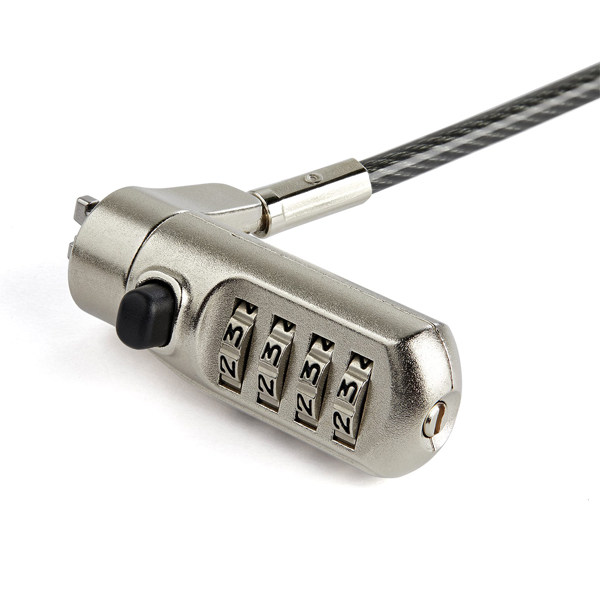 パソコン盗難防止セキュリティワイヤー2mNanoSaverスロット対応4桁ダイヤル式ロック