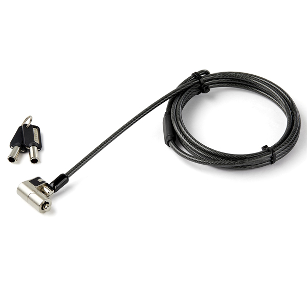 シリンダー錠セキュリティワイヤー2m標準スロット/NobleWedgeスロット/NanoSaverスロット対応