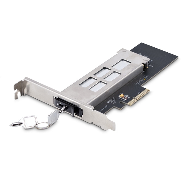 M.2 NVMe SSD対応モバイルラック/PCIe 4.0 x4/鍵付き/PCI Express 高速データ転送