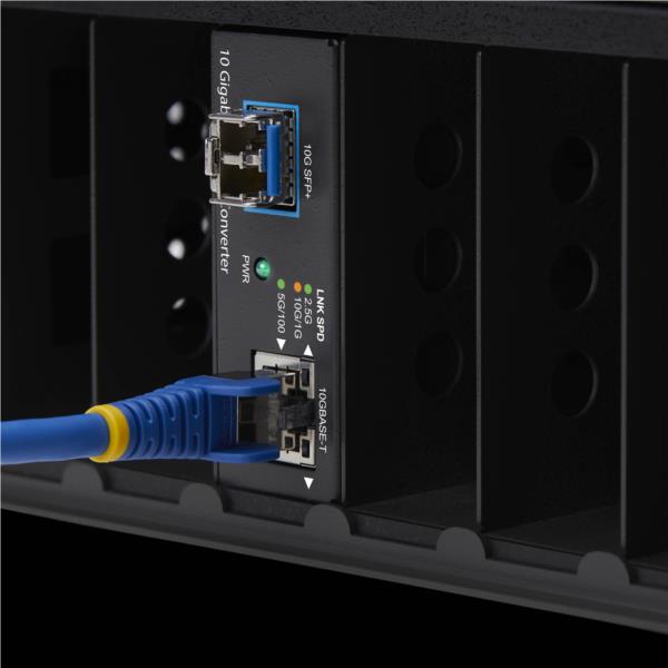 光メディアコンバーター/RJ45 - 10GBASE-X SFP+変換/100M 1G 10G/シングル マルチモード