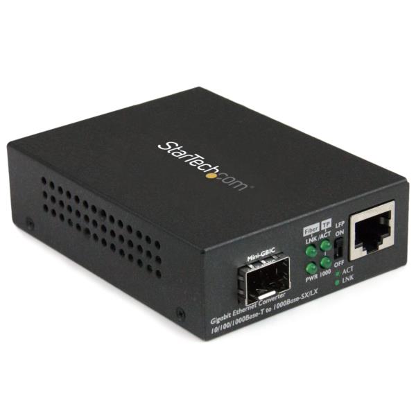 光メディアコンバーター/RJ45 - SFP変換/オープンSFPスロット/1GbE/シングル・マルチモード/光ファイバー