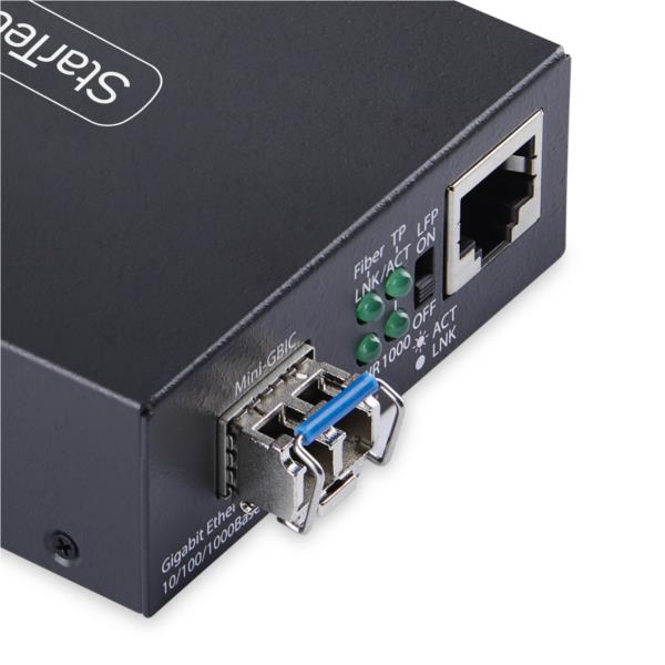 光メディアコンバーター/RJ45 - LC変換/シングルモード/ 10/100/1000Mbps /20km伝送