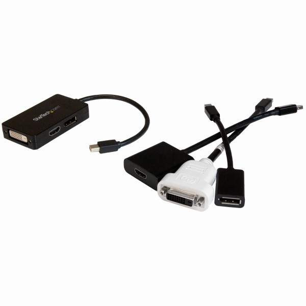 スリーインワンMiniDisplayPort-DisplayPort/DVI/HDMI変換アダプタ