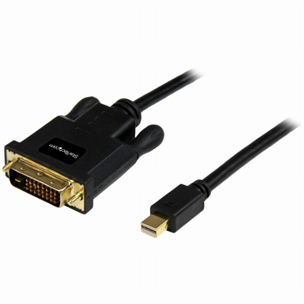 MiniDisplayPort-DVI変換ケーブル91cm1xミニディスプレイポート/MiniDP(オス)-1xDVI-D25ピン(オス)変換アダプタ1920x1200ブラック