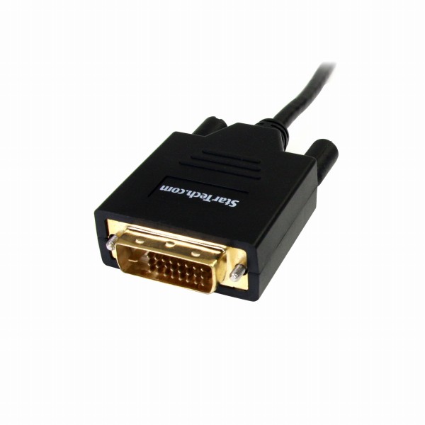 MiniDisplayport-DVI変換ケーブル1.8mミニディスプレイポート/MiniDP-DVI変換アダプタMiniDisplayPortオス-DVI-D(25ピン)オス1920x1200ブラック