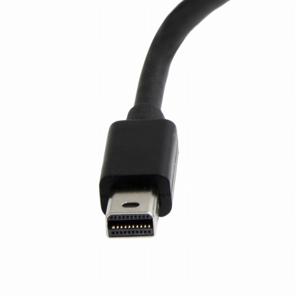 MiniDisplayPort-DVIアクティブ変換アダプタミニディスプレイポート/miniDPオス-DVI-D(25ピン)メスアクティブ変換ケーブル1920x1200ブラック