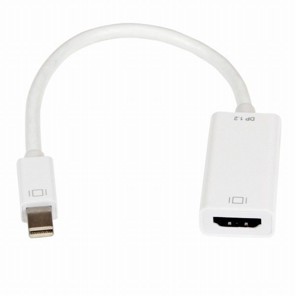 MiniDisplayPort1.2-HDMIアクティブ変換アダプタホワイト4K対応7.1chサラウンド