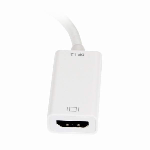 MiniDisplayPort1.2-HDMIアクティブ変換アダプタホワイト4K対応7.1chサラウンド