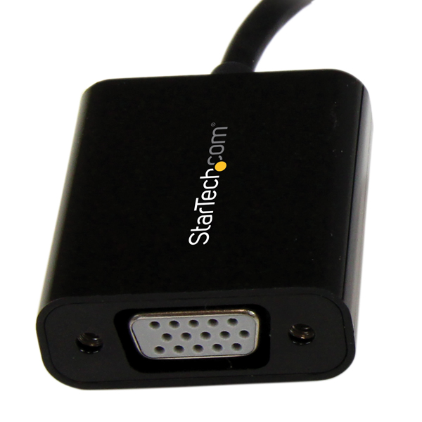 MiniDisplayPort1.2-VGA変換アダプタミニディスプレイポート/mDP/MiniDPオス-VGA/RGB(D-Sub15ピン)メスコンバータ1920x1200ブラック