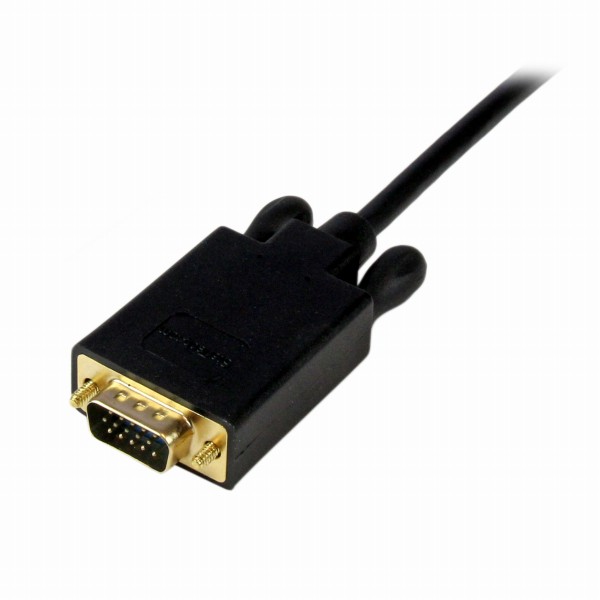 MiniDisplayPort-VGA変換アダプタ91cmミニディスプレイポート/mDP/MiniDPオス-VGA/アナログRGB(D-Sub15ピン)オスコンバータ1920x1200ブラック
