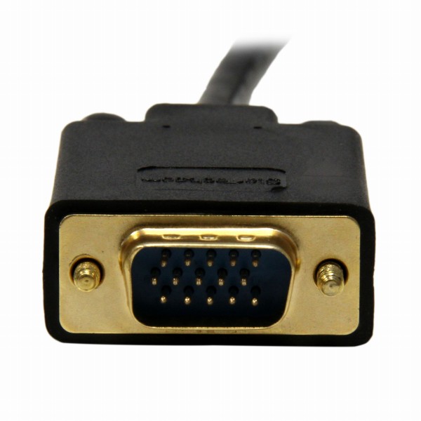 MiniDisplayPort-VGA変換アダプタ91cmミニディスプレイポート/mDP/MiniDPオス-VGA/アナログRGB(D-Sub15ピン)オスコンバータ1920x1200ブラック