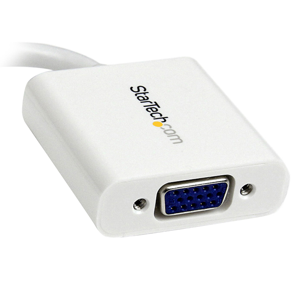 MiniDisplayPort-VGA変換アダプタミニディスプレイポート/mDP/MiniDPオス-VGA/RGB(D-Sub15ピン)メスコンバータ1920x1200ホワイト