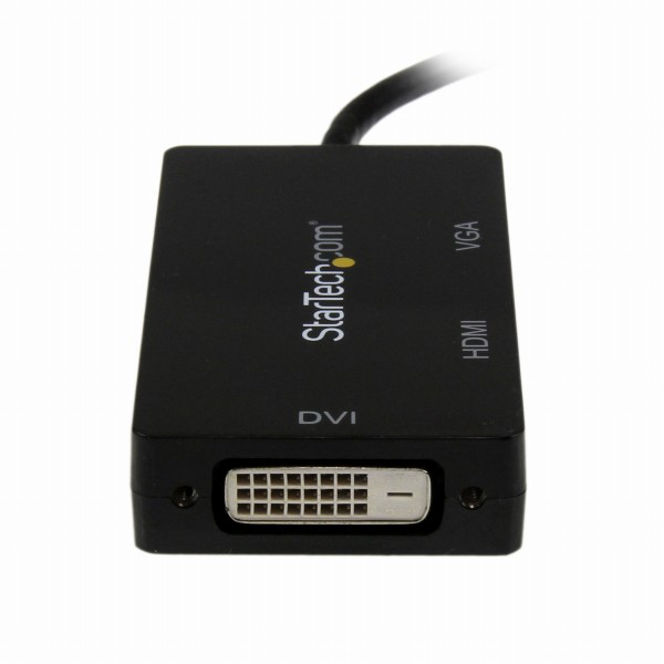 MiniDisplayPort接続トラベルA/Vアダプタ3イン1ミニディスプレイポートMiniDP-VGA/DVI/HDMI変換アダプタ1920x1200/1080pブラック
