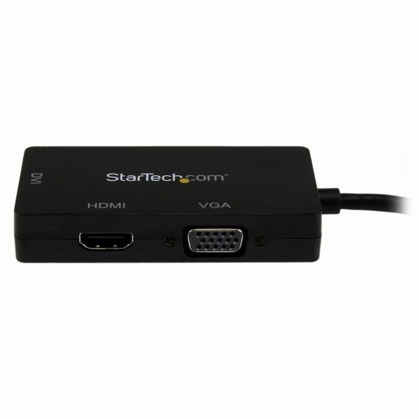 MiniDisplayPort接続トラベルA/Vアダプタ3イン1ミニディスプレイポートMiniDP-VGA/DVI/HDMI変換アダプタ1920x1200/1080pブラック