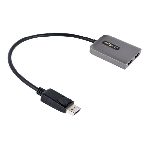 MSTハブ/DisplayPort1.4接続/2画面/4K60HzHDMI/30cmケーブル/DSC、HBR3/デュアルモニター対応マルチディスプレイ変換アダプター/HDMI分配器