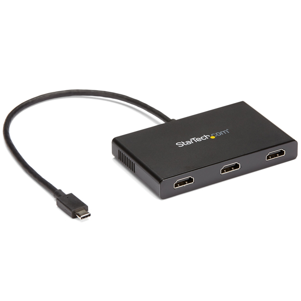 USB-C-HDMIマルチモニターアダプタ3ポートMSTハブ4K対応USBType-C(オス)-3xHDMI(メス)Windowsのみ対応