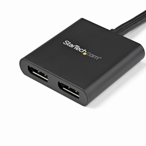 2ポートMSTハブMiniDisplayPort-2xDsiplayPortマルチモニタースプリッタ4K対応ミニディスプレイポート(オス)-2ポートディスプレイポート(メス)Windowsのみ対応
