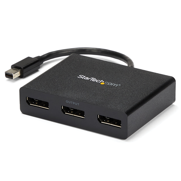 3ポートMSTハブMiniDisplayPort-3xDsiplayPortマルチモニタースプリッタ4K対応ミニディスプレイポート(オス)-3ポートディスプレイポート(メス)Windowsのみ対応
