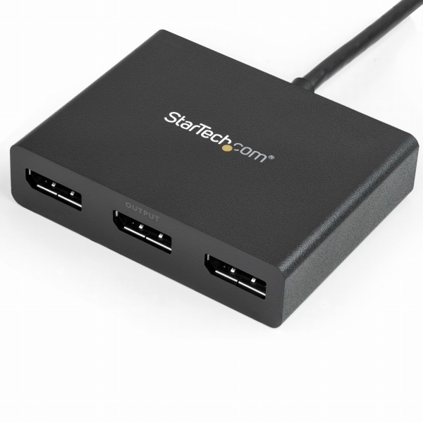 3ポートMSTハブMiniDisplayPort-3xDsiplayPortマルチモニタースプリッタ4K対応ミニディスプレイポート(オス)-3ポートディスプレイポート(メス)Windowsのみ対応