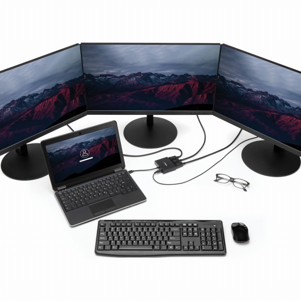 3ポートMSTハブMiniDisplayPort-3xDsiplayPortマルチモニタースプリッタ4K対応ミニディスプレイポート(オス)-3ポートディスプレイポート(メス)Windowsのみ対応