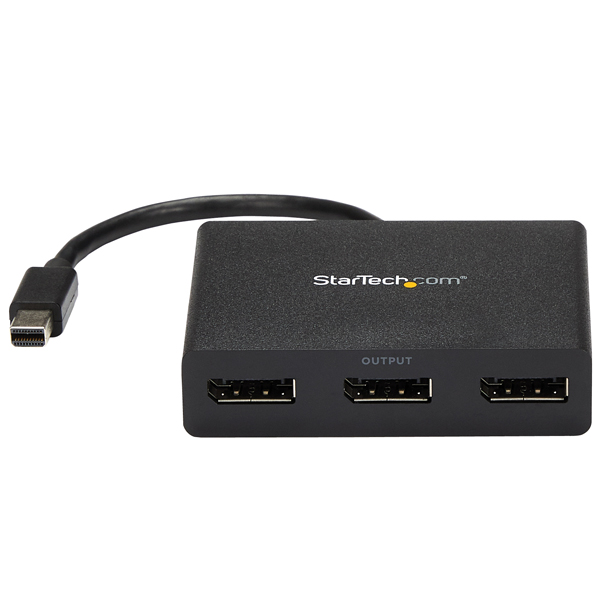 3ポートMSTハブMiniDisplayPort-3xDsiplayPortマルチモニタースプリッタ4K対応ミニディスプレイポート(オス)-3ポートディスプレイポート(メス)Windowsのみ対応