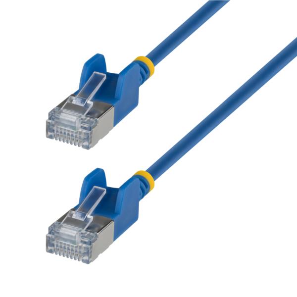 CAT6A LANケーブル/超スリム/4m/ブルー/FTP/純銅撚線/スナッグレス/カテゴリ6A ギガビット対応