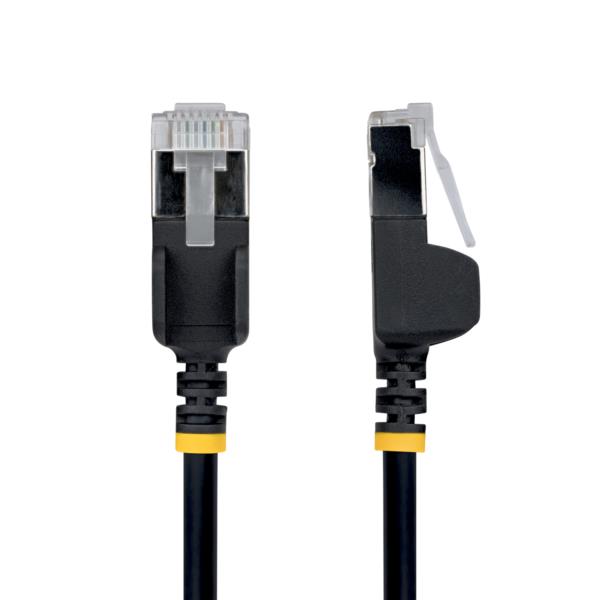 CAT6A LANケーブル/超スリム/3m/ブラック/ツメ折れ防止/FTP/超極細 RJ45イーサネットケーブル
