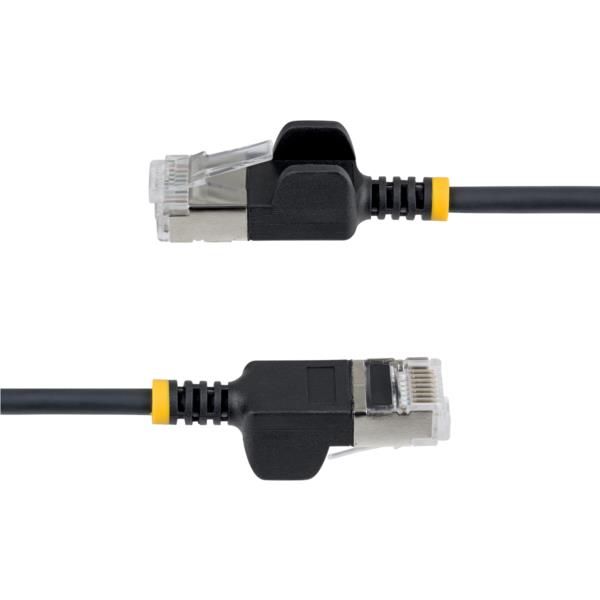 CAT6A LANケーブル/超スリム/3m/ブラック/ツメ折れ防止/FTP/超極細 RJ45イーサネットケーブル