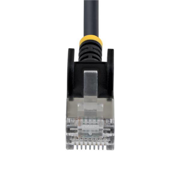 CAT6A LANケーブル/超スリム/3m/ブラック/ツメ折れ防止/FTP/超極細 RJ45イーサネットケーブル