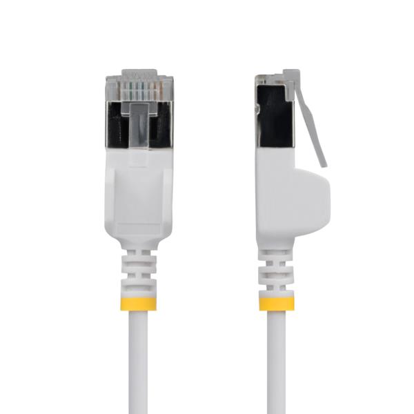 CAT6A LANケーブル/超スリム/3m/ホワイト/ツメ折れ防止/FTP/超極細 RJ45イーサネットケーブル