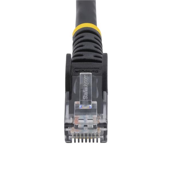 カテゴリー6LANケーブル-10m/ブラック/LSZH(低煙ゼロハロゲン)対応/650MHz10GbE/100WPoE/UTP/ツメ折れ防止RJ45コネクタ/ETL規格認定品/24AWG