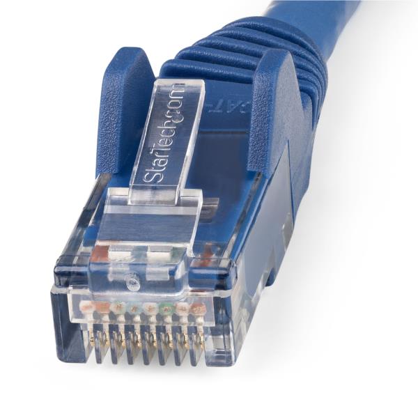 カテゴリー6LANケーブル-2m/ブルー/LSZH(低煙ゼロハロゲン)対応/650MHz10GbE/100WPoE/UTP/ツメ折れ防止RJ45コネクタ/ETL規格認定品/24AWG