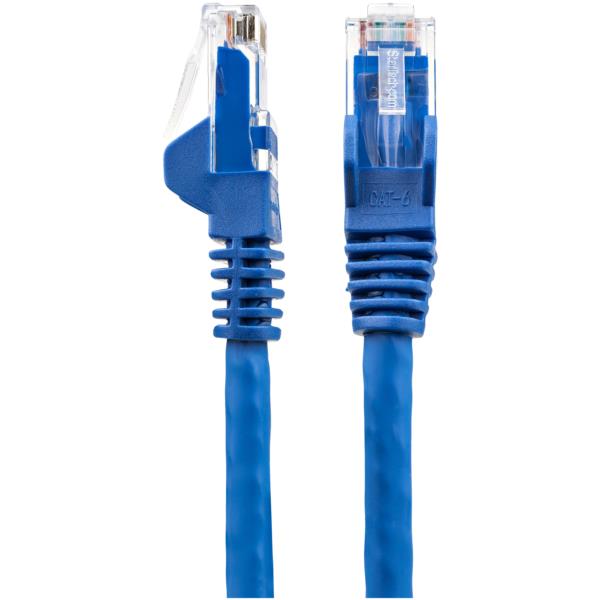 カテゴリー6LANケーブル-2m/ブルー/LSZH(低煙ゼロハロゲン)対応/650MHz10GbE/100WPoE/UTP/ツメ折れ防止RJ45コネクタ/ETL規格認定品/24AWG