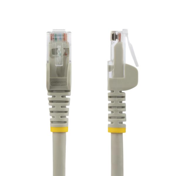 カテゴリー6LANケーブル-3m/グレー/LSZH(低煙ゼロハロゲン)対応/650MHz10GbE/100WPoE/UTP/ツメ折れ防止RJ45コネクタ/ETL規格認定品/24AWG