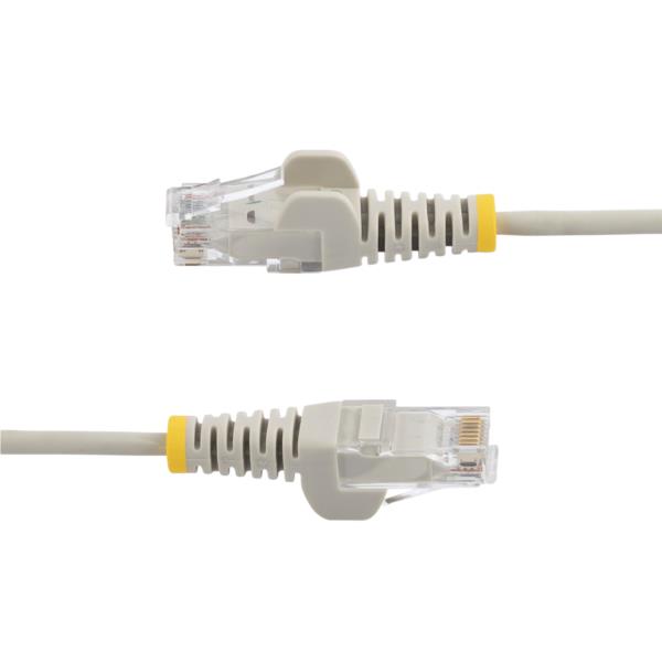 CAT6スリムLANケーブル/10本セット/1m/グレー/RJ45/100W PoE/UTP/LSZH/カテゴリ6