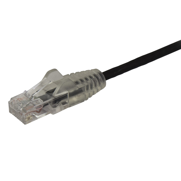 カテゴリ6LANケーブル2.5mCat6極細ギガビットイーサネットケーブルブラックツメ折れ防止RJ45コネクタ28AWG