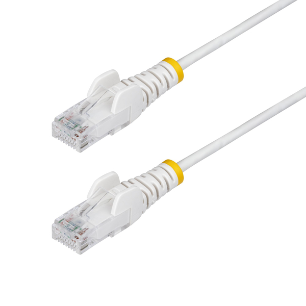 CAT6 LANケーブル/スリム/2.5m/ホワイト/PoE/スナッグレス/より線/カテゴリ6 イーサネットケーブル