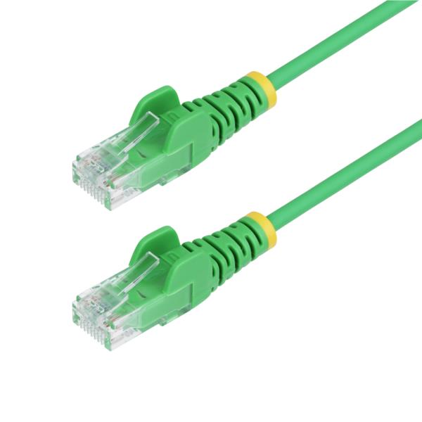 CAT6 LANケーブル/スリム/25cm/グリーン/100W PoE/UTP/LSZH/より線/カテゴリ6 RJ45