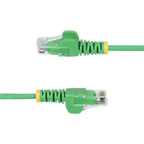 CAT6 LANケーブル/スリム/25cm/グリーン/100W PoE/UTP/LSZH/より線/カテゴリ6 RJ45