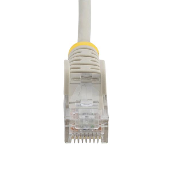 CAT6 LANケーブル/スリム/25cm/グレー/100W PoE/UTP/LSZH/より線/カテゴリ6 RJ45