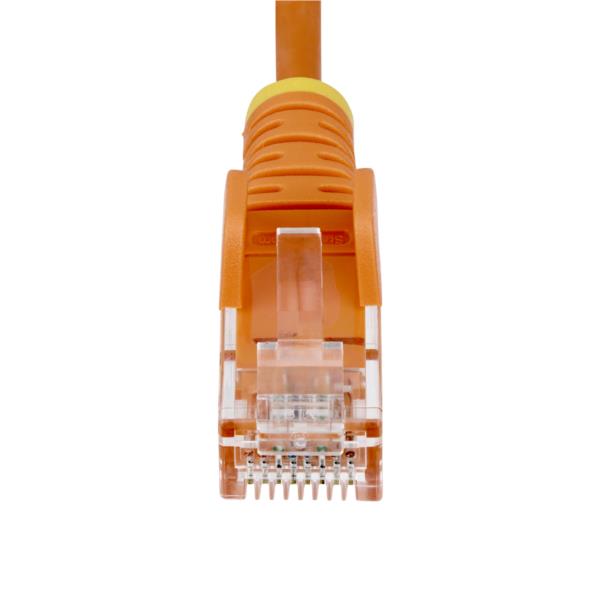 CAT6 LANケーブル/スリム/25cm/オレンジ/100W PoE/UTP/LSZH/より線/カテゴリ6 RJ45